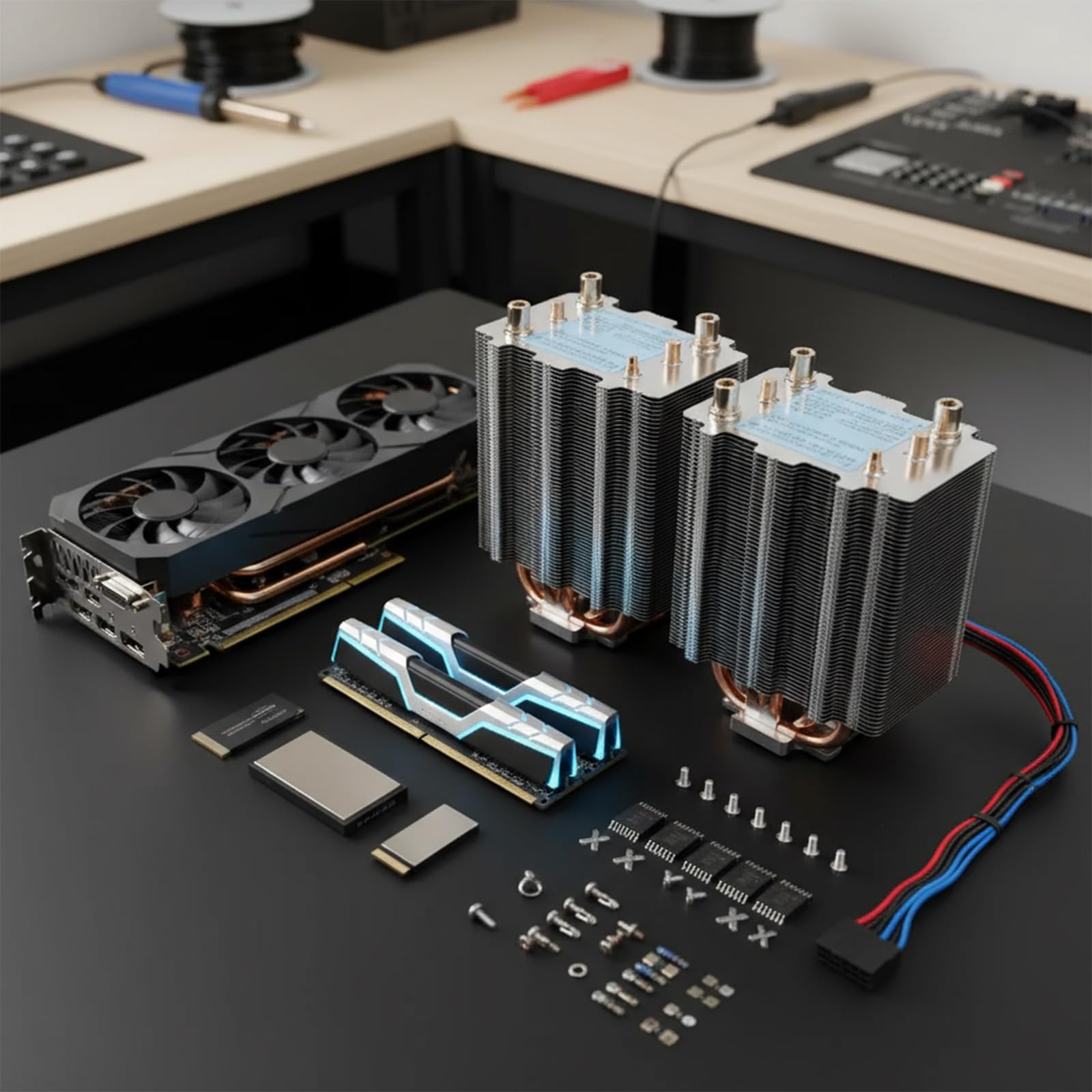 Precyzyjne aluminiowe żebra chłodzące z 10 miedzianymi rurami grzewczymi specjalnie dla serwera V100 / P100 SXM2 Moduł GPU Serwer Chłodzenie GPU
