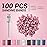 MelodySusie 100 Pcs Nail Drill Bits Sanding Bands for Nail Drill 240 Extreme Fine Grit Nail File Sanding Bands for Acrylic Nails Gel Manicures and Pedicure, Pink