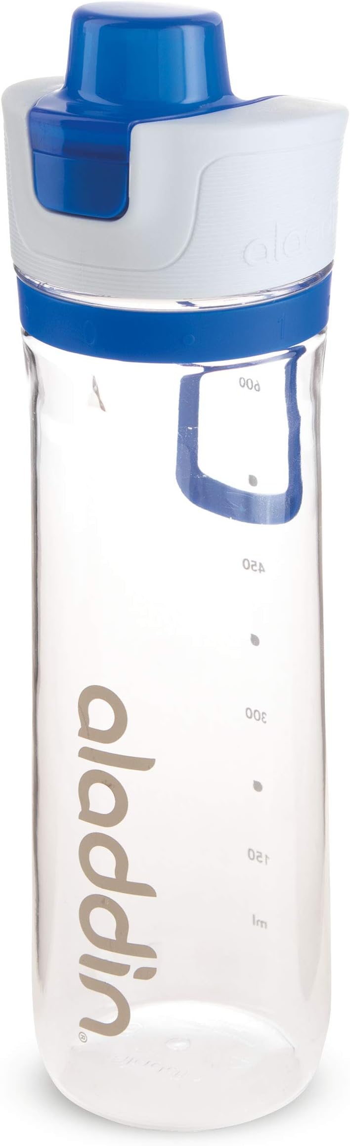 Aladdin Active Hydration Tracker Sports Water Bottle 0.8L Blue – One-Hand Push Button - Leakproof Lid - Refill Tracker - BPA-Free Gym Bottle - Smooth Drinking Spout - Dishwasher Safe