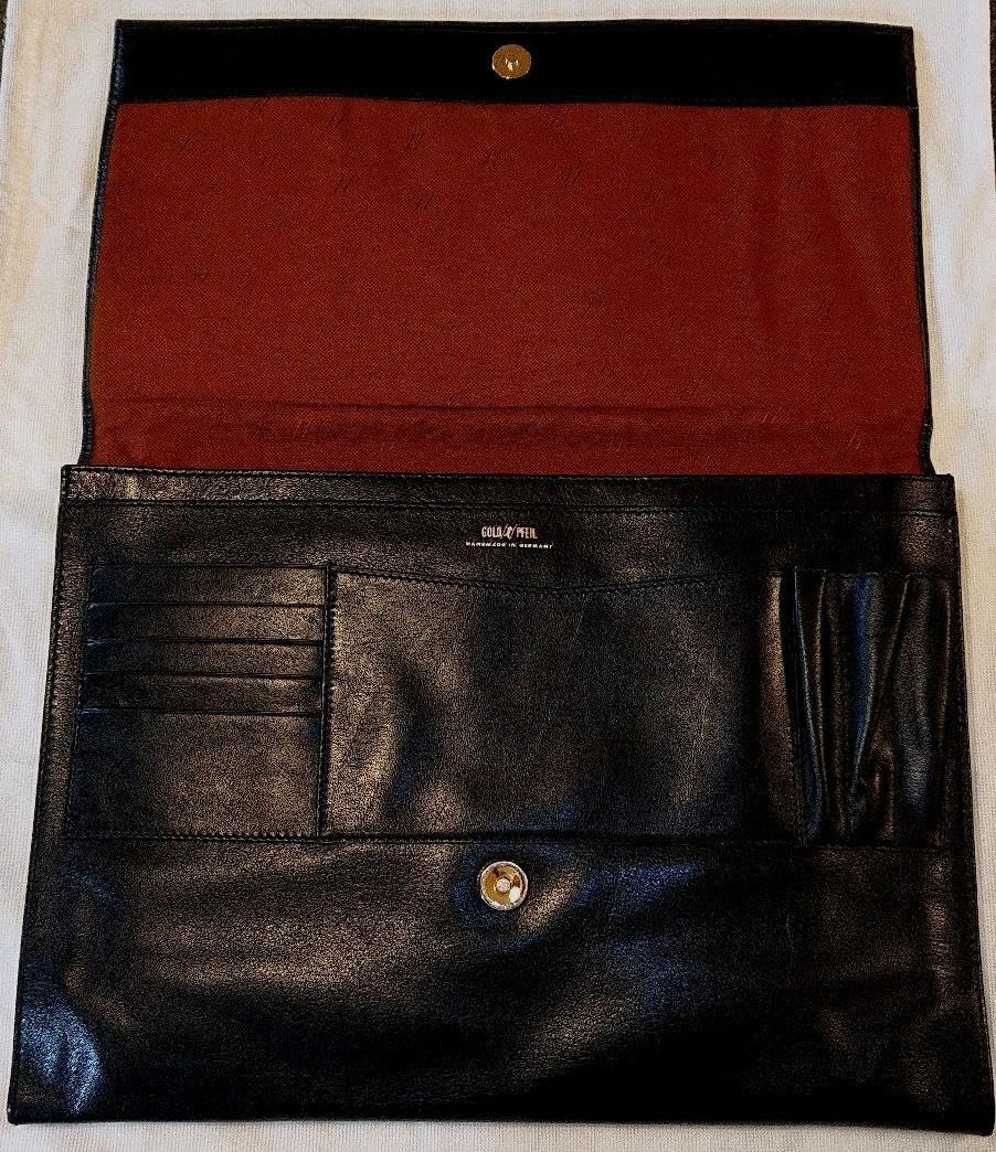 ゴールドファイル「GOLD PFEIL」 ドイツ製 レザークラッチバッグ ドイツ製 ゴールドファイル レザークラッチバッグ * 超稀少モデル極上