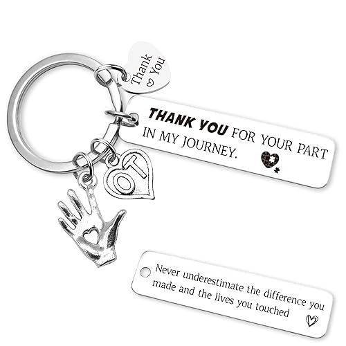 Therapy Gifts Keychain for Women Men - Thank You Keychains