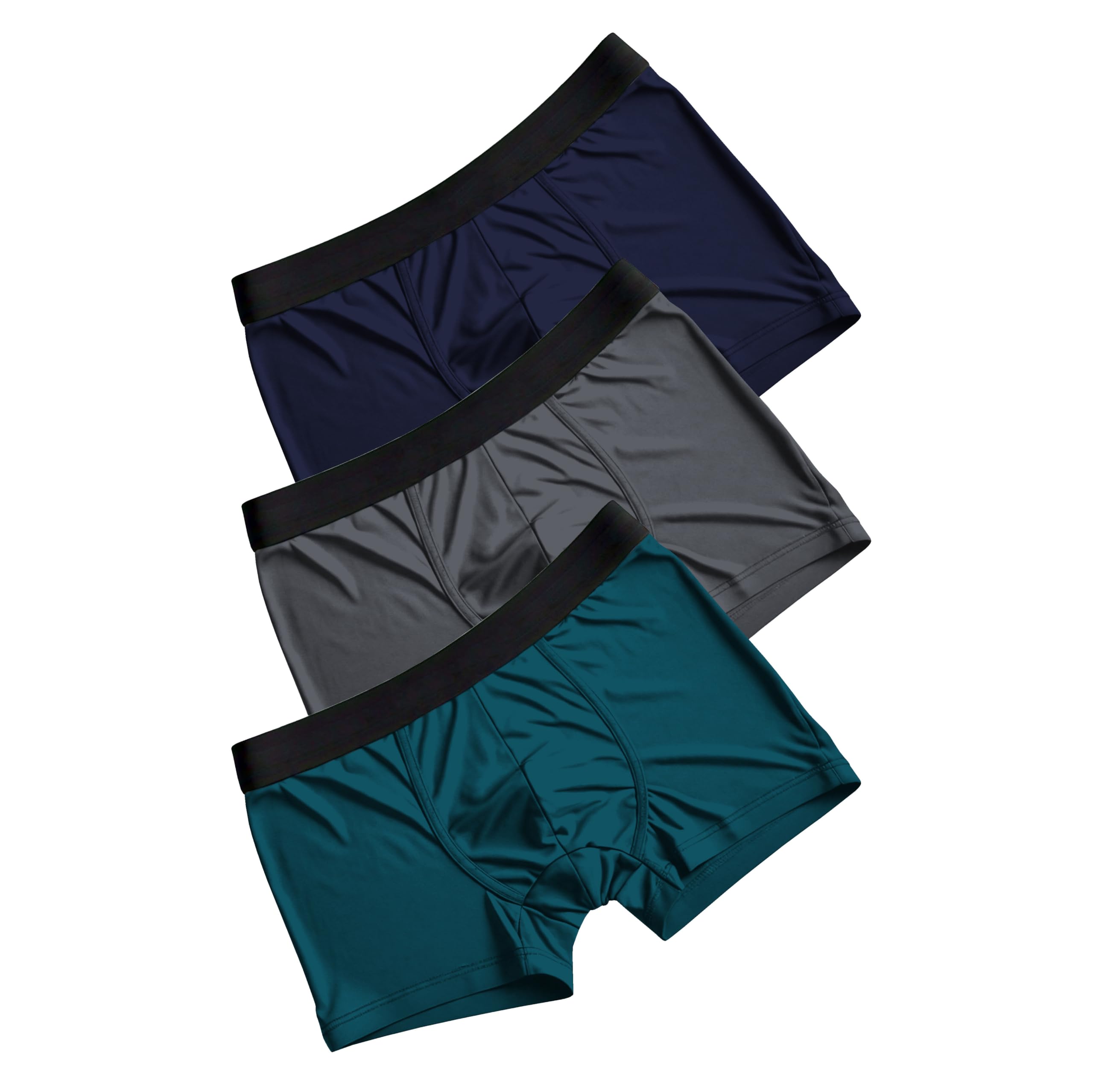 Men's Trunks - Microfiber & Modal Blend| Breathable, Moisture-Wicking, Stretchable, Tagless Design| Comfortable Fabric for Everyday Wear (Pack of 3)-image-34