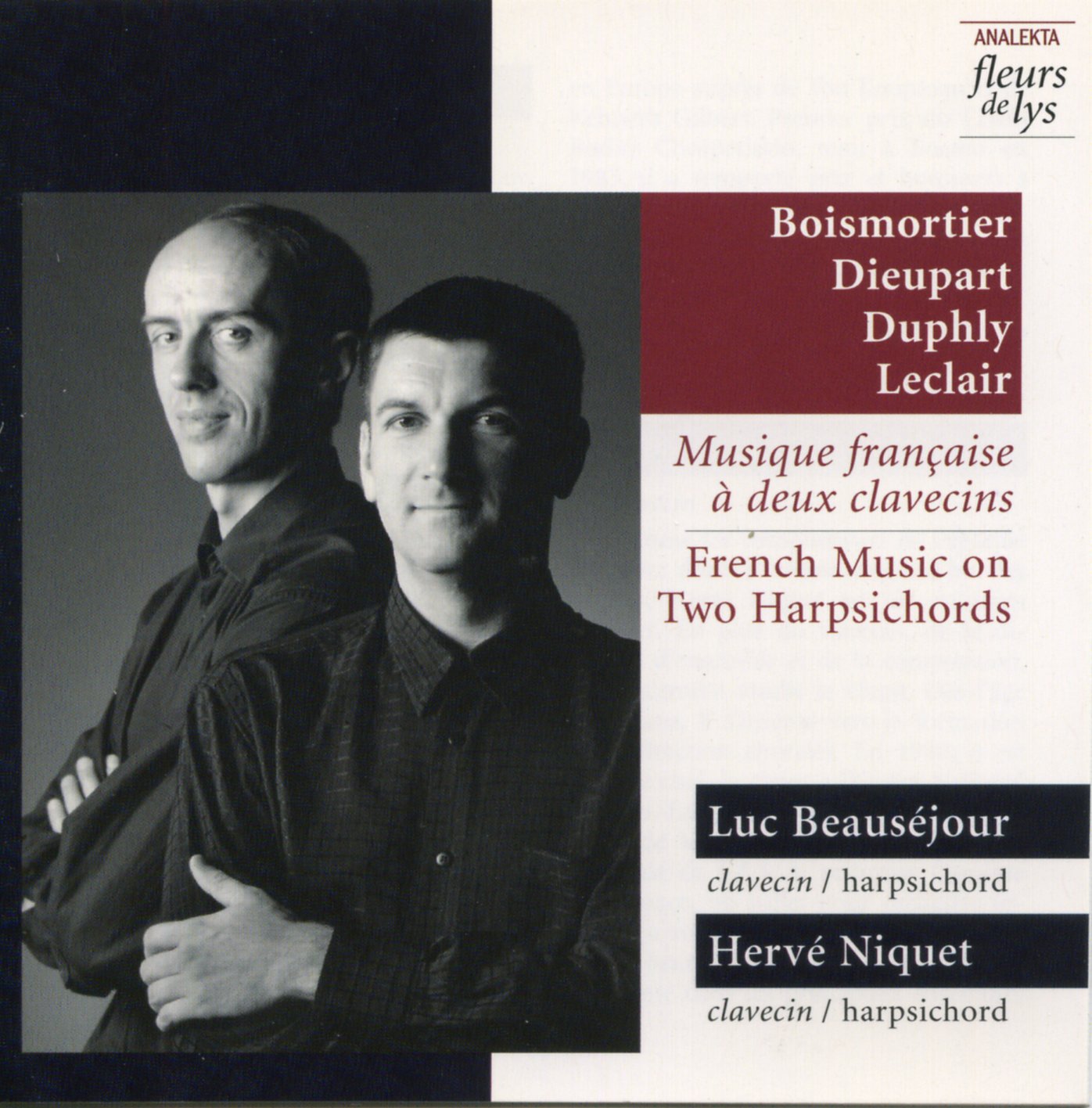 BEAUSEJOUR;LUC/NIQUE - FRENCH MUSIC ON TWO HARPS [Audio CD] BEAUSEJOUR;LUC/NIQUET;HERVE