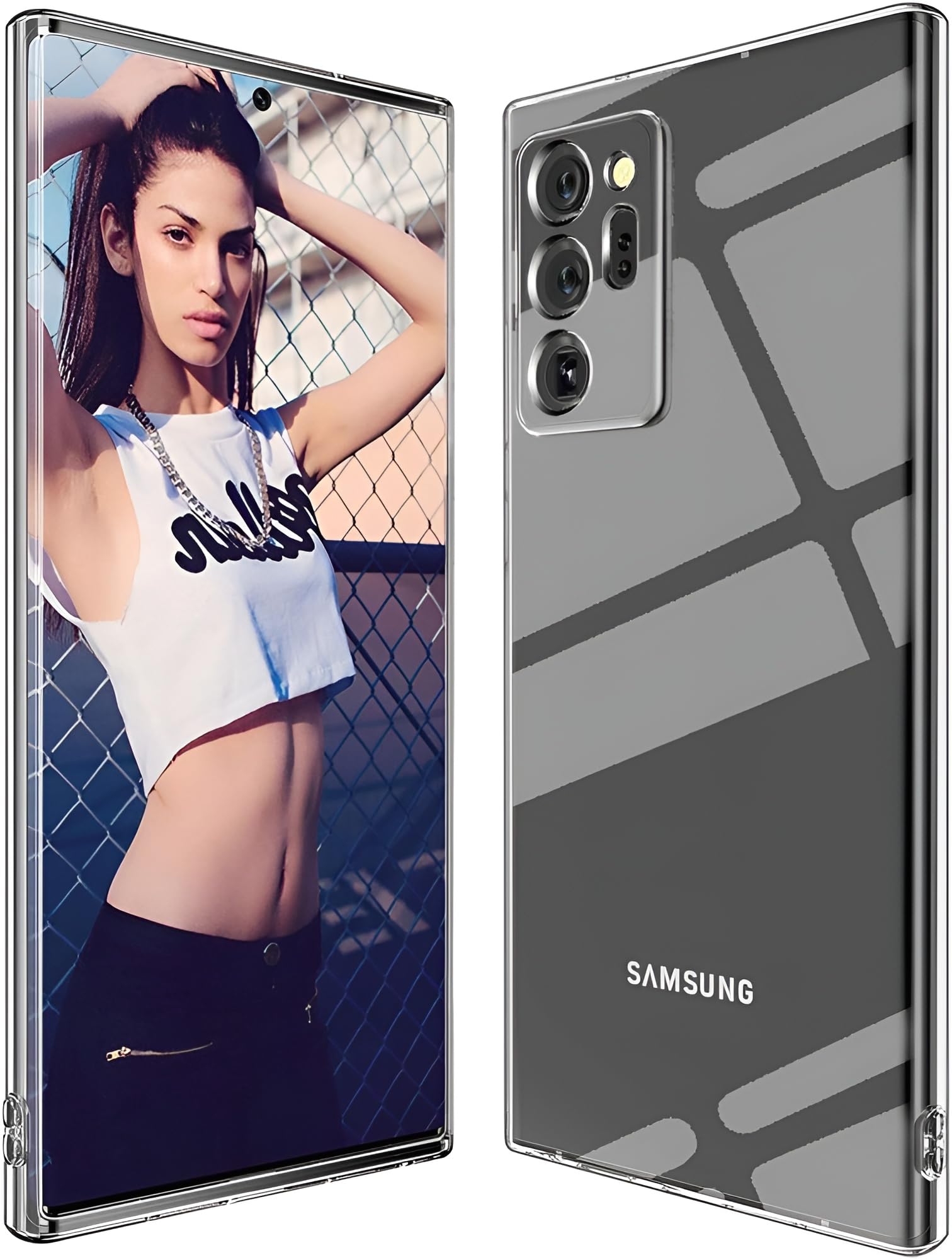 Case Compatible with Samsung Galaxy Note 20 Ultra 5G, Gel Rubber Soft Skin Slim Thin Clear TPU Protective Phone Case for Galaxy Note 20 Ultra 6.9” (Galaxy Note 20 Ultra 6.9 inch)