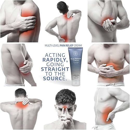 Miniatura 5 de L'EUDINE Blue Relief Cream  Terapia articular y muscular, crema corporal con manteca de cacao y mentol