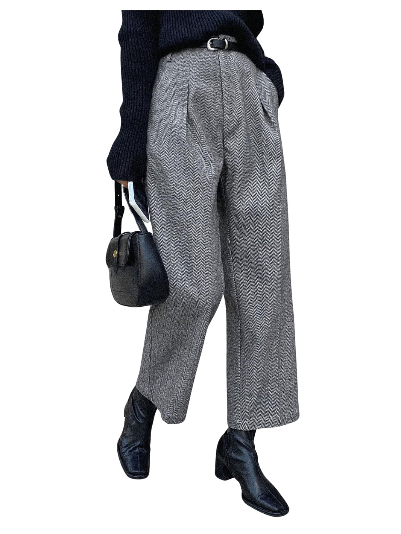 Floerns Womens Straight Leg Dress Slacks Work Business Casual Pants Trousers with Pocket