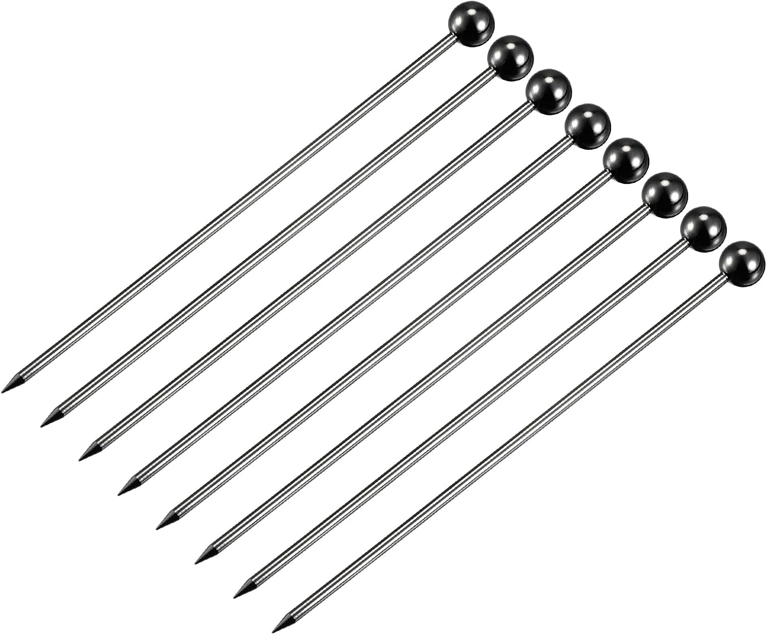 CASA J Metal Cocktail Picks 8Pcs, Reusable Stainless