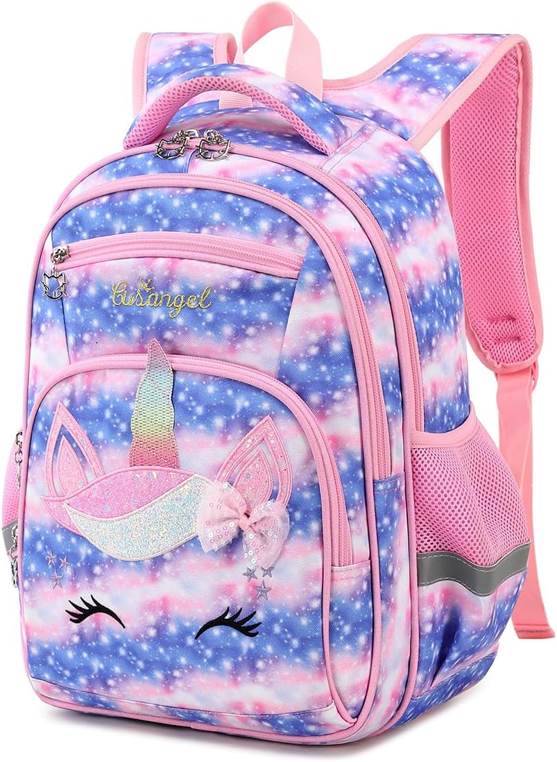 Cusangel Schulrucksack für jungen,kinderrucksäcke mit Brustgurt kinder,Grosse Kapazität Grundschulrucksack,Rucksack,ab der 1-7.Klasse mädchen