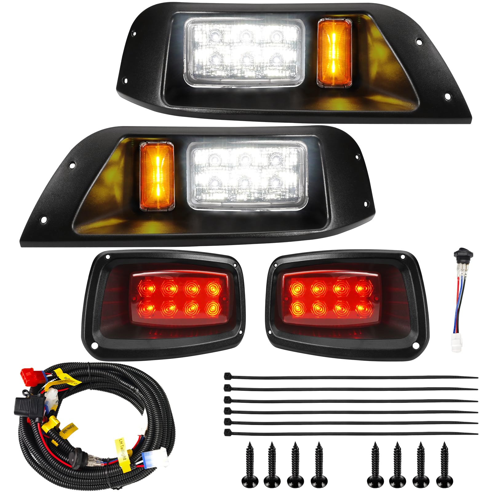 Photo 1 of VYYOKMU LED Headlight and Tail Light Kit for EZGO TXT 1996-2013 Gas and Electric, Street Legal 12V LED Kit