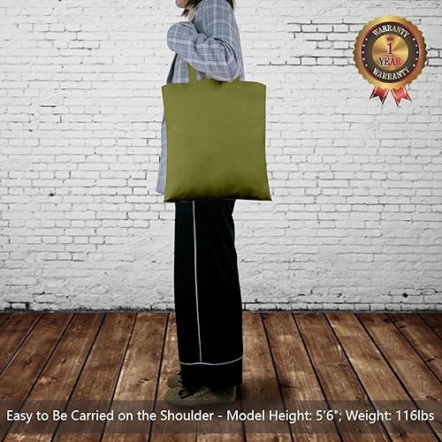 Vista 152 de TOPDesign - Paquete de 5 bolsas de algodón negro de 16 x 15 pulgadas, bolsas de tela ligeras y medianas reutilizables, adecuadas para bricolaje