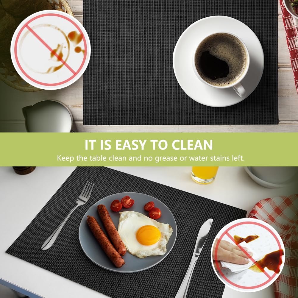 AUAUY Table Mats Set of 6, Non-Slip Heat Resistant Place Mats - Image 2