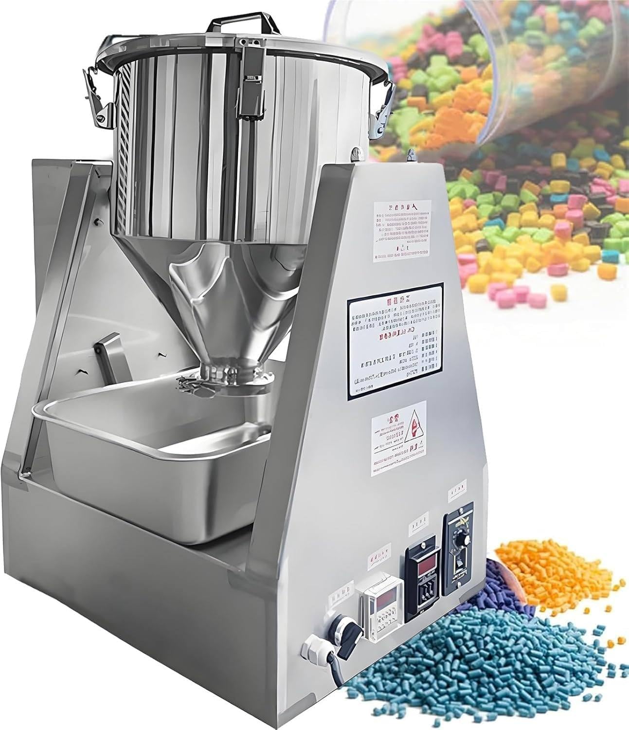 Portable Laboratory Powder Mixer, 360° Rotation Mixing, 5L-40L Capacity, 40W-300W Power, Compact Dry Powder Blender for Lab/School/Factory 40L
