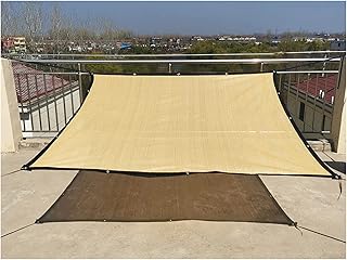 HUA Voile d'ombrage Filet De Protection Solaire Anti-Ultraviolet Beige, Voile D'ombrage Rectangulaire, Auvent Coupe-Vent, Anti-poussière Et Respirant, Four Seasons Applicable (Size : 2x4m)