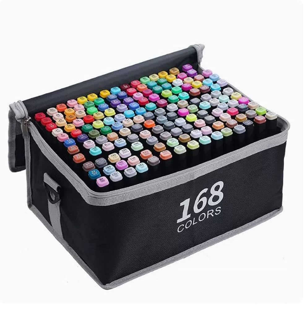 Amazon.co.jp: LIANGSHUAI マーカーペン カラーペン 168色