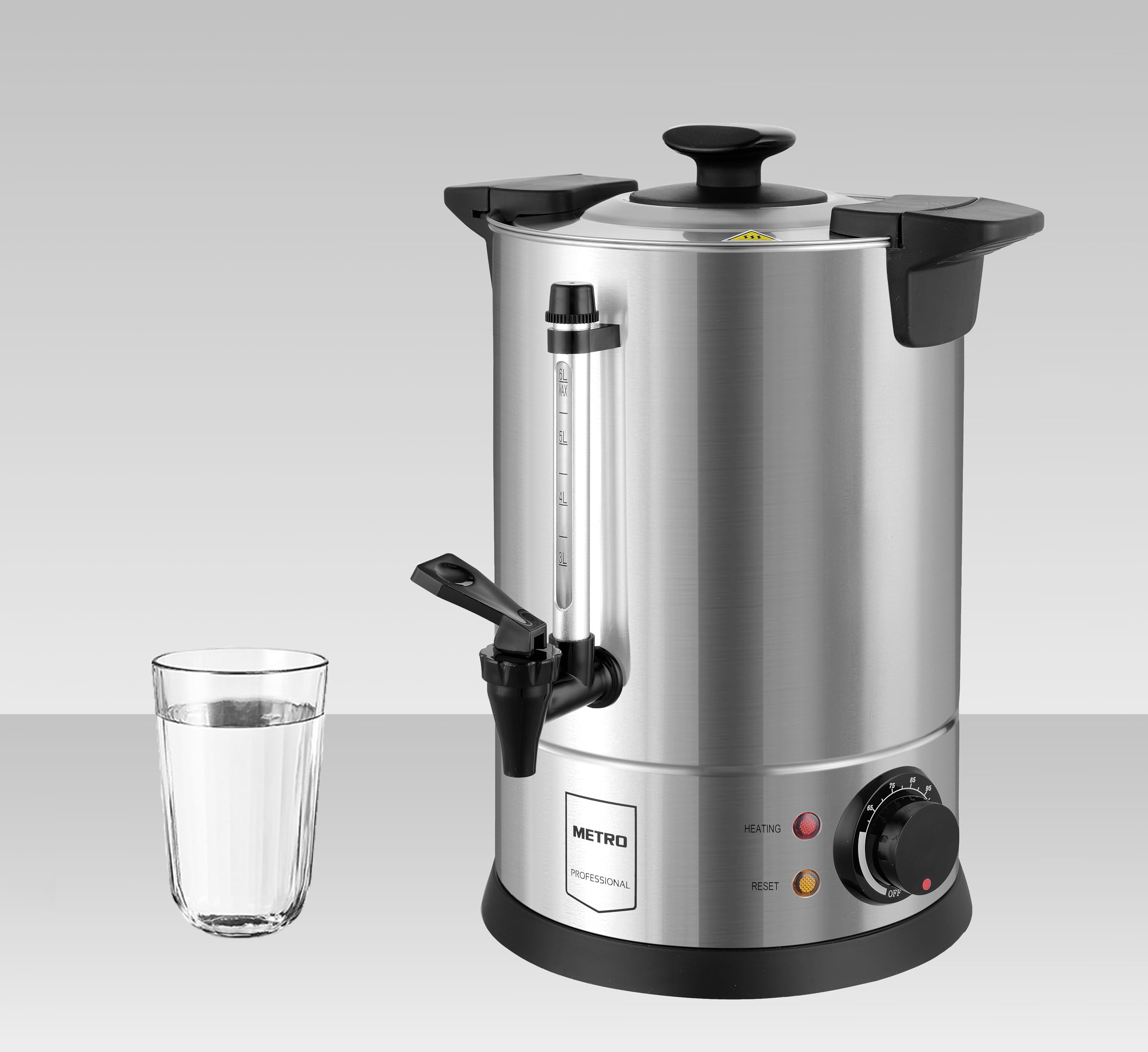 METRO Professional Bouilloire/distributeur de vin chaud GWB1006, acier inoxydable, 6 L, 1300 W