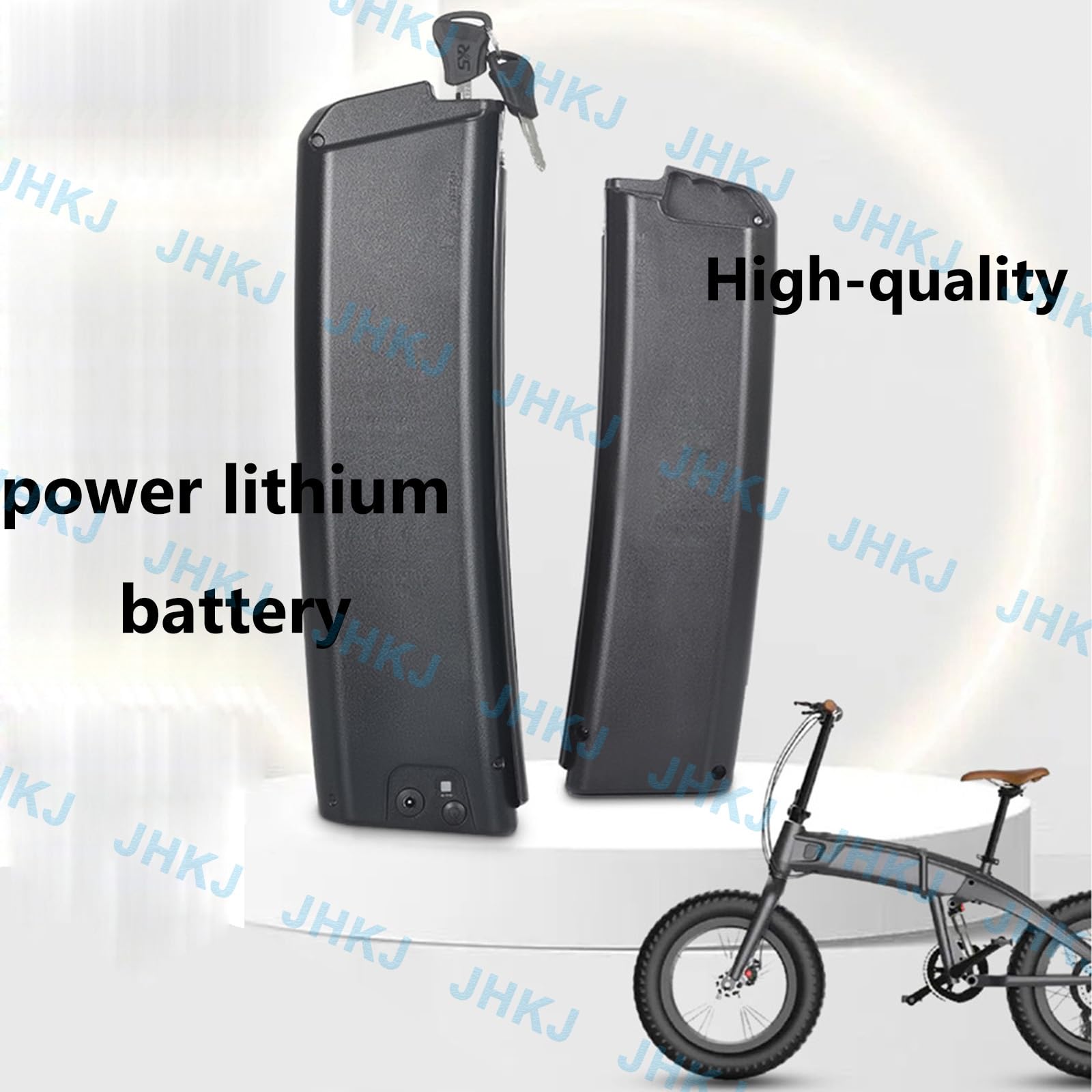 Batteria a Forma Curva 36V 48V Batteria al Litio 10,4Ah 12Ah 13Ah 14Ah Batterie per Tubo Obliquo con Caricabatterie e Blocco di Sicurezza per Motore da 350W-650W