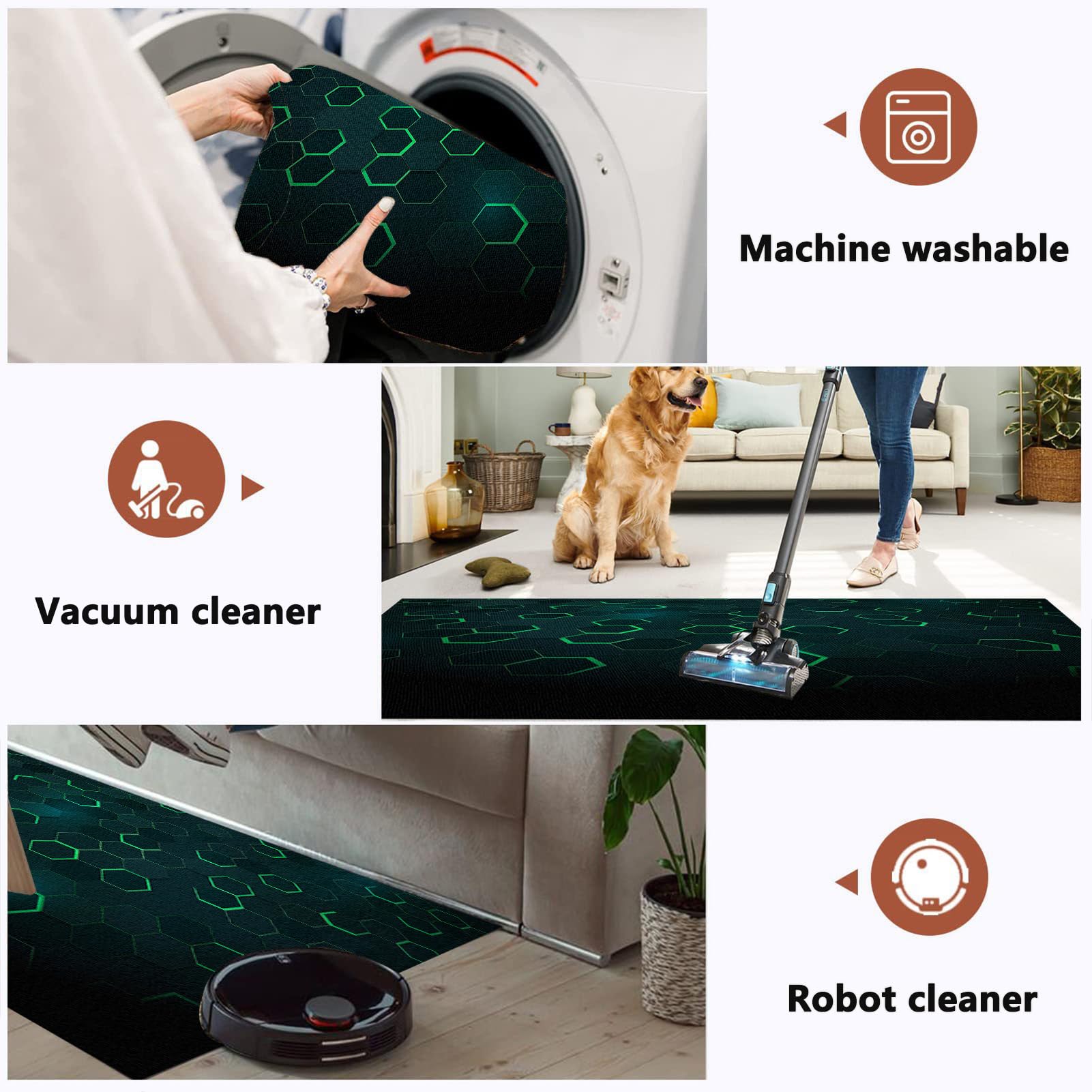 Tapis de Protection pour les Sols, Tapis de Chaise Gaming, 140 x 160 cm Tapis Protège Sol Antidérapant pour Chaise de Bureau et Gaming, Tapis de Protection Sol Gaming Convient au Bureau à Domicile