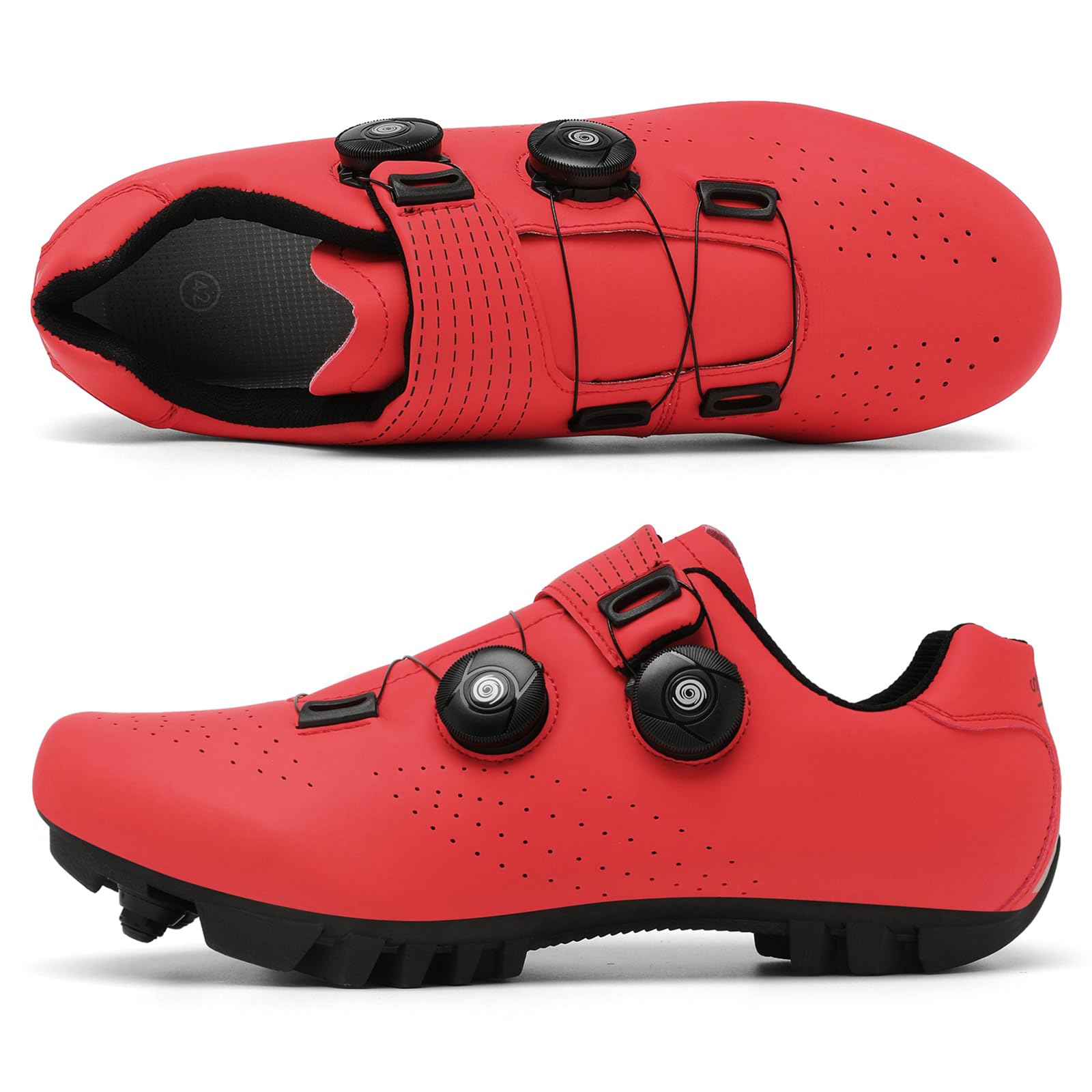 JiuQing Męskie buty do jazdy na rowerze górskim Buty rowerowe MTB kompatybilne z 2-śrubami SPD Knagi SPD Outdoor Travel Buty rowerowe