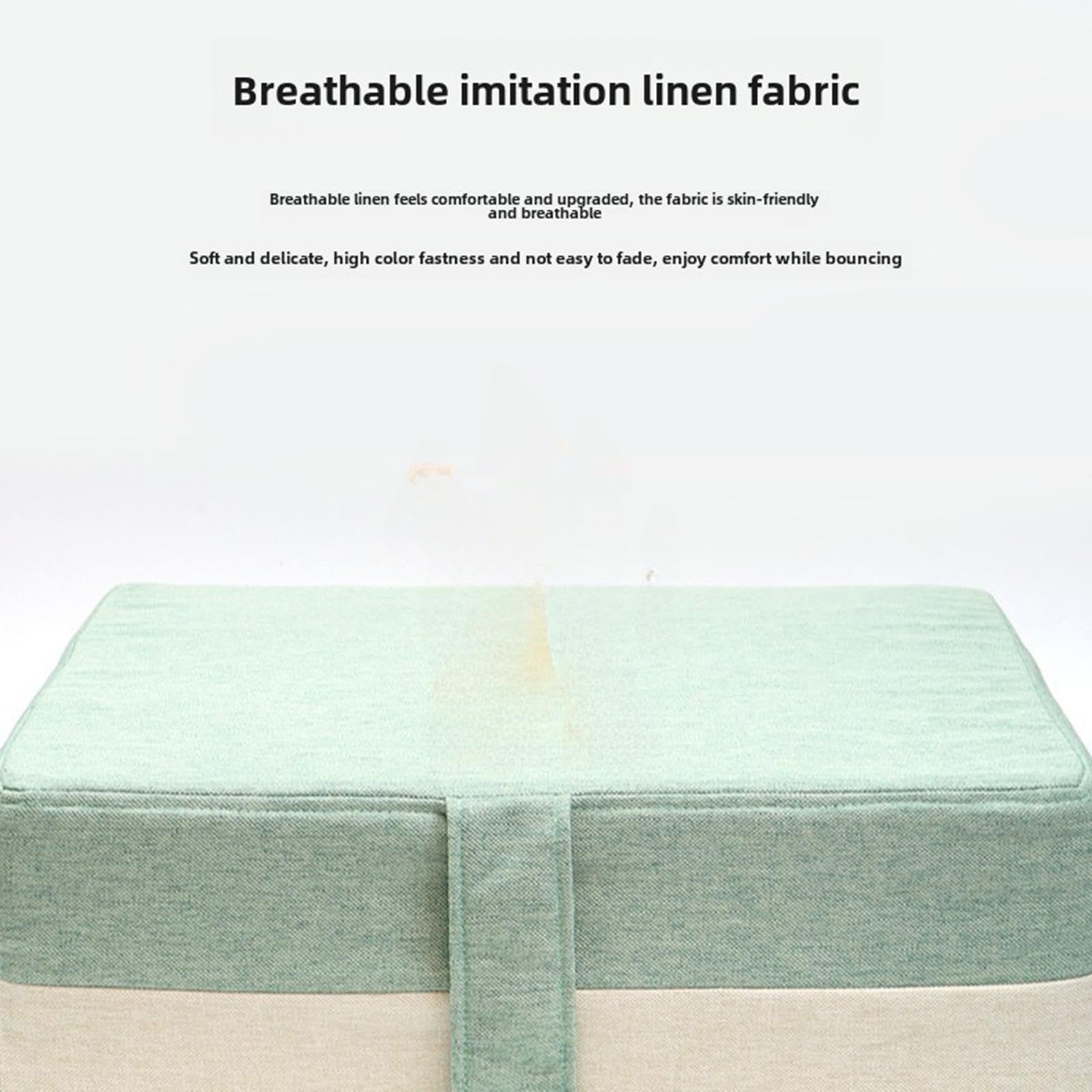 kowaku Trampoline Mat Trampoline Pad Soft Breathable Nonslip Bottom Square Gymnastics Mats Fitness Pad for Garden Outdoor Activities, Green