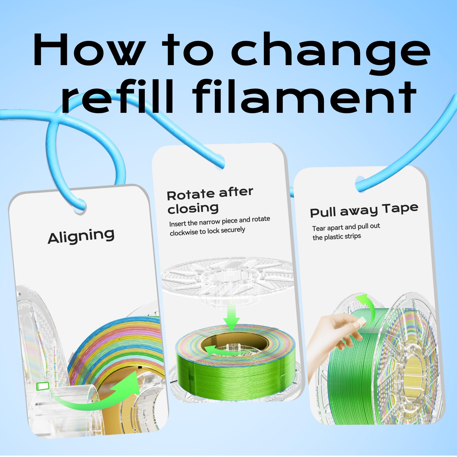 Filament Refill Conjure Silk PLA, 1,75 mm dwukolorowy, spoille filiżanka do druku 3D z efektem jedwabiu, czarny-czerwony, 1 kg, kompatybilny z wielokrotnymi szpulami