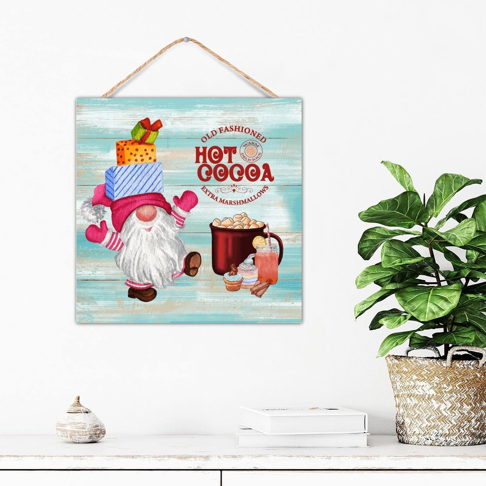 Décoration murale en bois pour un salon chaleureux au style de Noël