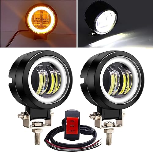Miniatura 10 de Luces antiniebla LED para conducción de motocicleta, focos redondos de 3 pulgadas, faros antiniebla, luces delanteras auxiliares de 12 V 24 V