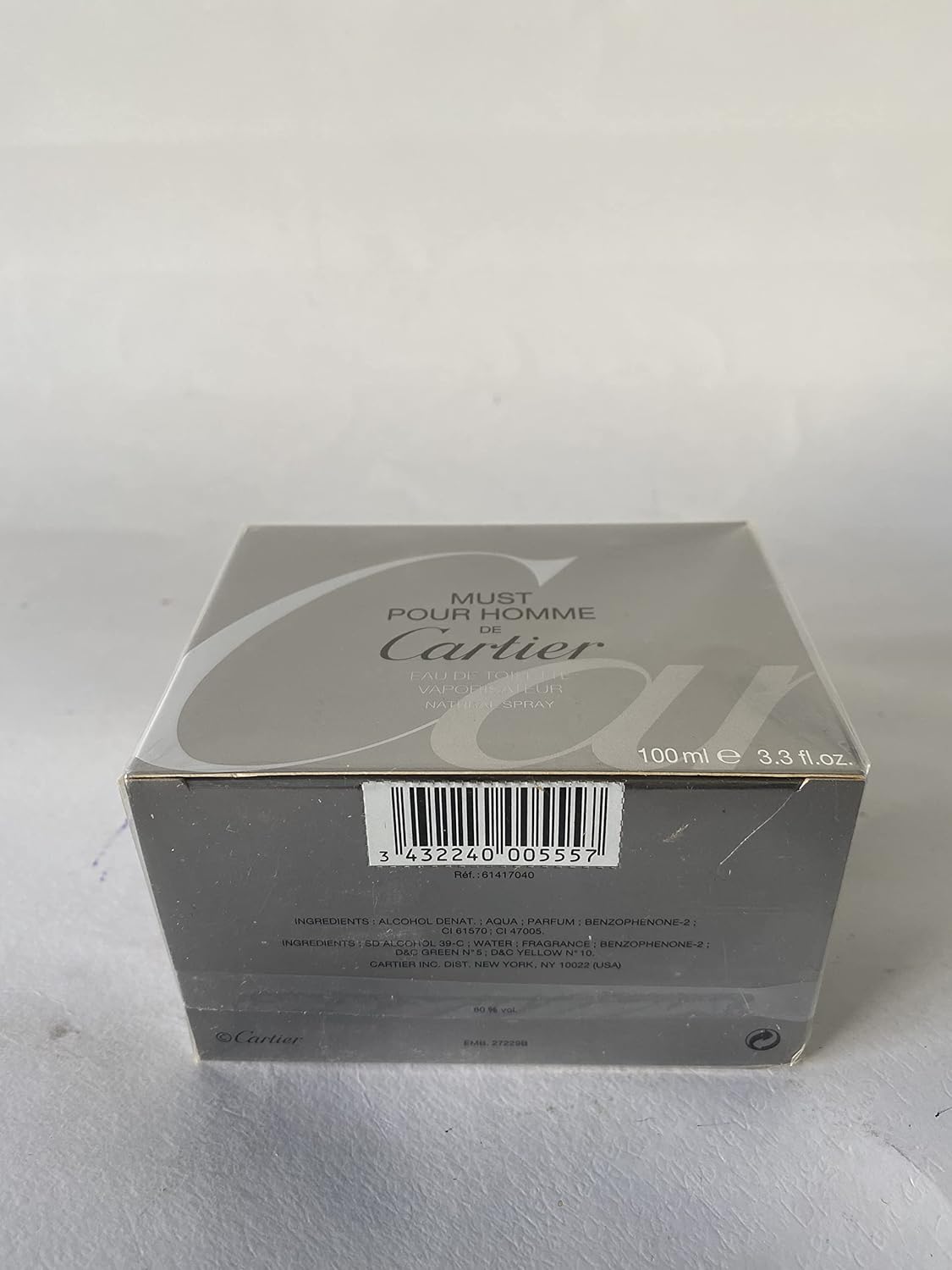 Amazon.com : Cartier Must Pour Homme 100ml Eau De Toilette Spray : Beauty \u0026  Personal Care
