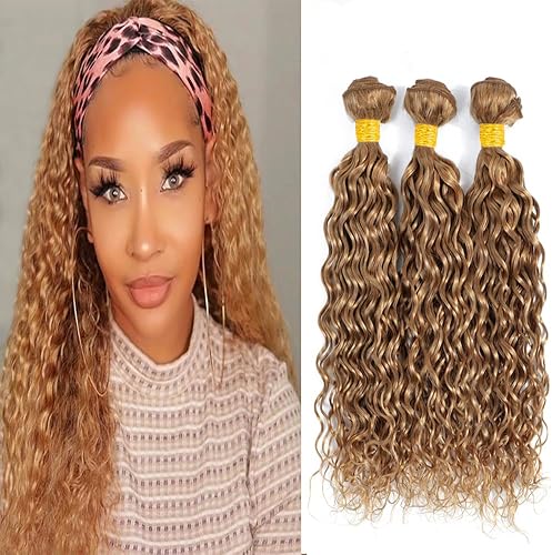 Color 27 Bundles Human Hair Water Wave Bundles Brazilian Vir