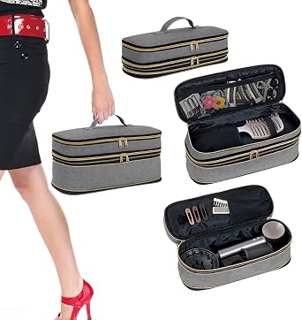 Hair Dryer Case,Curling Iron Storage,Slim Expandable Handheld