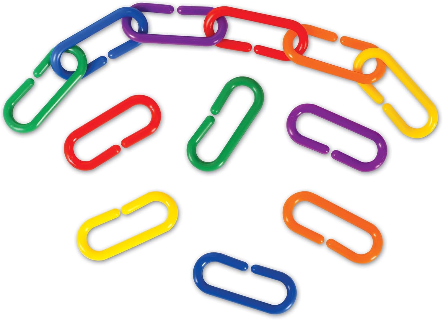 Creative Product Learning Resources Learning Resource Rainbow Link 'n' Learn Links, Bucket of 1000
