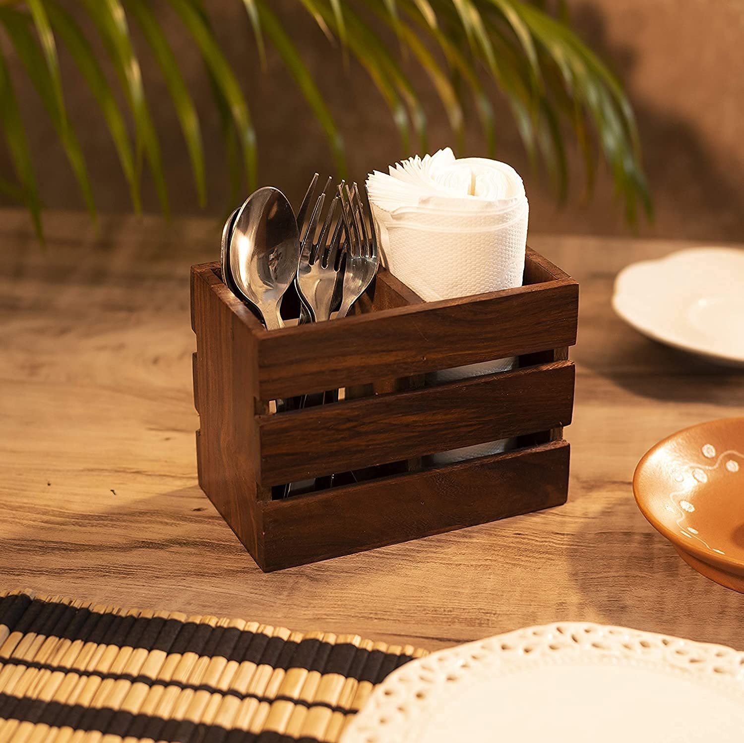 Wooden Spoon Holder - Cutlery Rack for Dining Table -1 Wooden Spoon Holder - Cutlery Rack for Dining Table -1