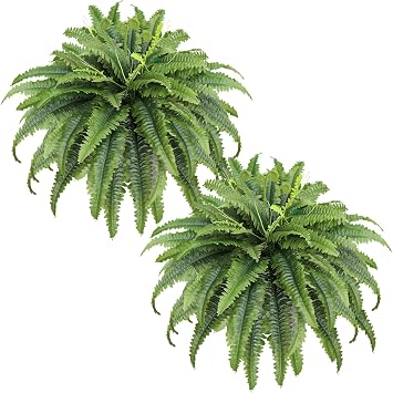 Fake Ferns, Artificial Ferns for Outdoors & Indoors, Unique Look, 45" Large