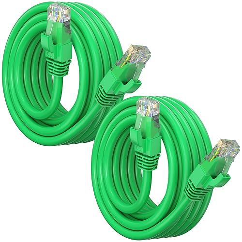 Miniatura 56 de Maximm Cable Ethernet Cat 6 de 30 pies (paquete de 2) – Cable LAN de alta velocidad, cable de Internet, cable de conexión y cable de red – UTP, 10