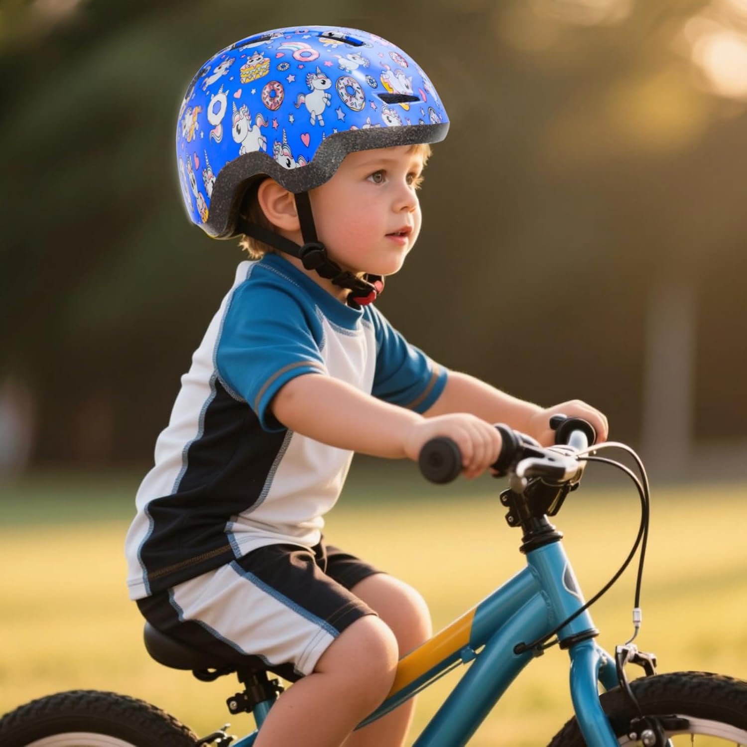 Kids Bike Helmet for Ages 3-8, Toddler Helmet for Boys Girls with Unicorn Print, Adjustable Lightweight Helmet for Cycling Scooter Skateboard - Image 5