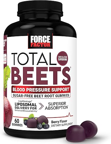 Miniatura 11 de Force Factor Total Beets Suplementos de apoyo a la presión arterial con polvo de remolacha, masticables de remolacha de gran sabor para energía