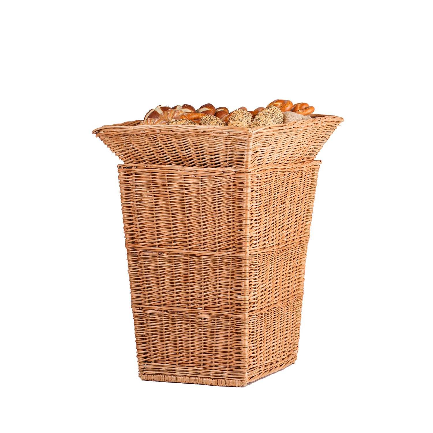 e-wicker24 Présentoir en osier de 2 parties,boite de rangement,support de stockage, support de stockage de pain aux légumes (Carre_moyen)