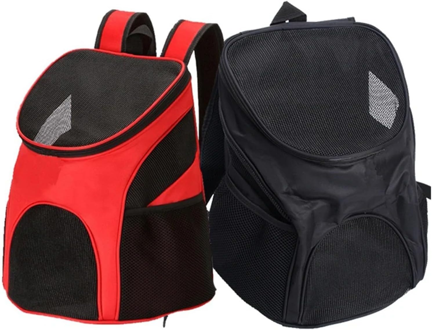 Foldable Breathable Pet Backpack, Portable Travel Carrier Bag for Cats Dogs Outdoor Outings(Black,Large)