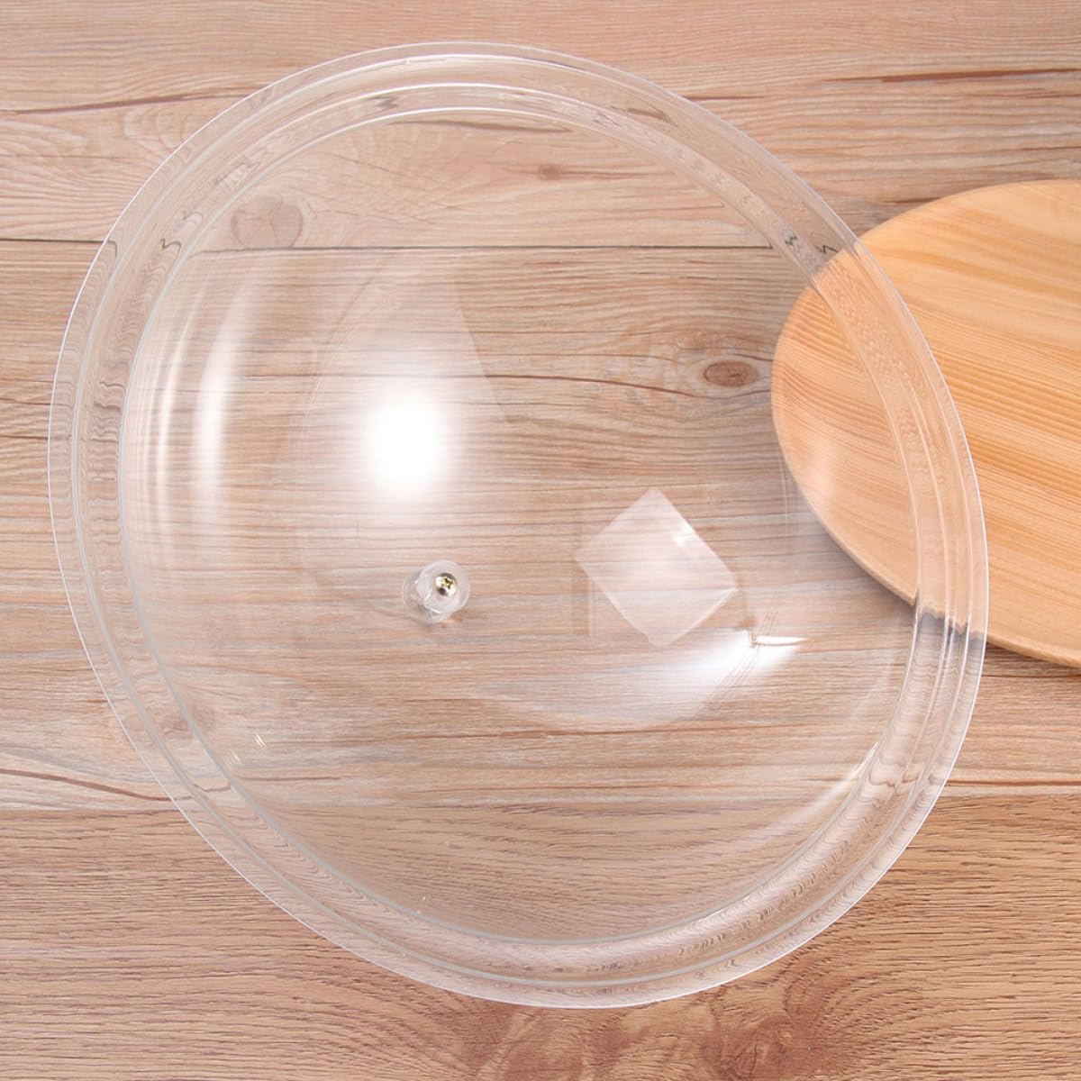 SUPVOX 2pcs Acrylic round Food Covers 8-inch 10-inch Food Protector Dustproof Cloche for Snack, Cake, Dessert Preservation in Kitchen and Dining