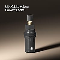 Vista 7 de Kohler K-14410-4-BGD Purist - Grifo para lavabo de baño con manijas de palanca baja y boquilla baja, K-14406-3-BL