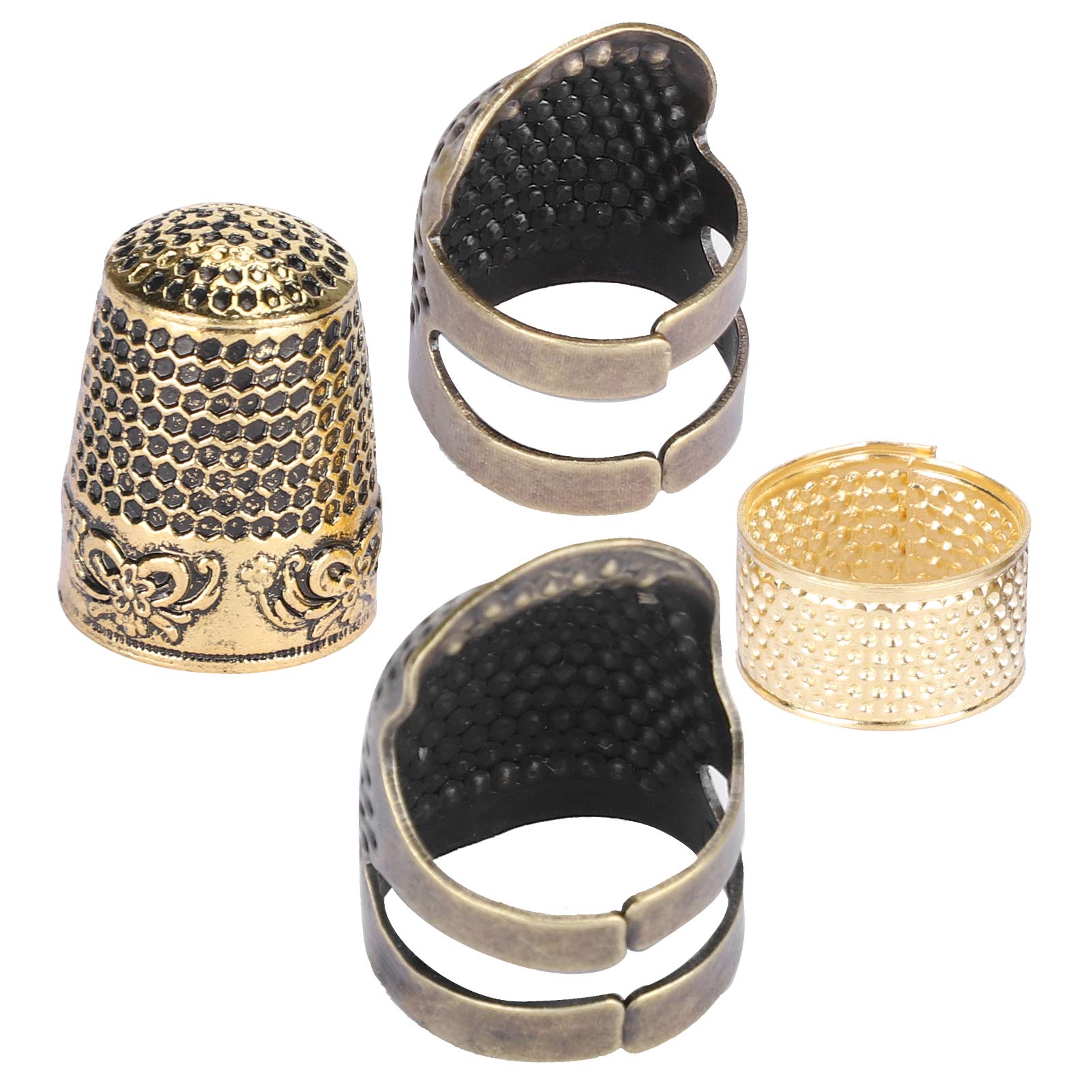 4pcs Sewing Thimble Set B Fingertip Protector Handworking Needle Tool ThimbleSewing Thimble SetFingertip Thimbrom Can Design Sm of