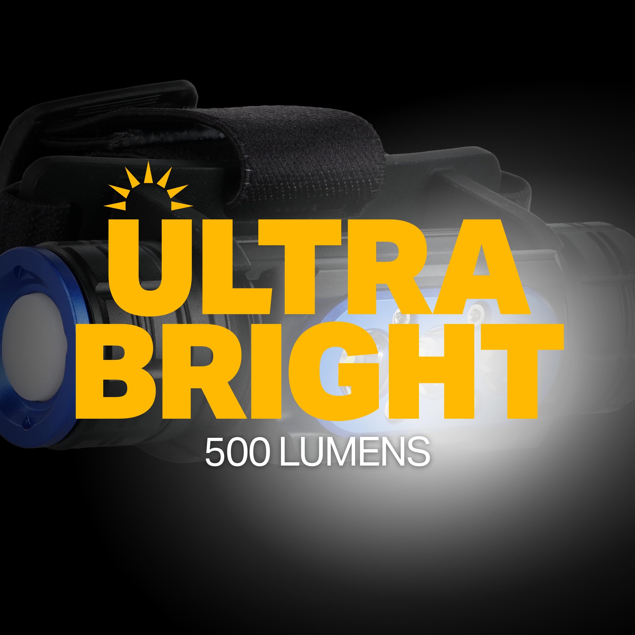 LUXPRO Wiederaufladbare Multimode-Stirnlampe der Pro-Serie