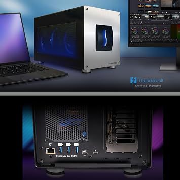 Sonnet Breakaway Box 850 T5 eGPU Case - 80Gbps Thunderbolt 4/5 and USB4 - External GPU Dock for Windows - 850W Power Supply - Supports Triple Wide NVIDIA/AMD Graphics Cards - 5Gbps Ether