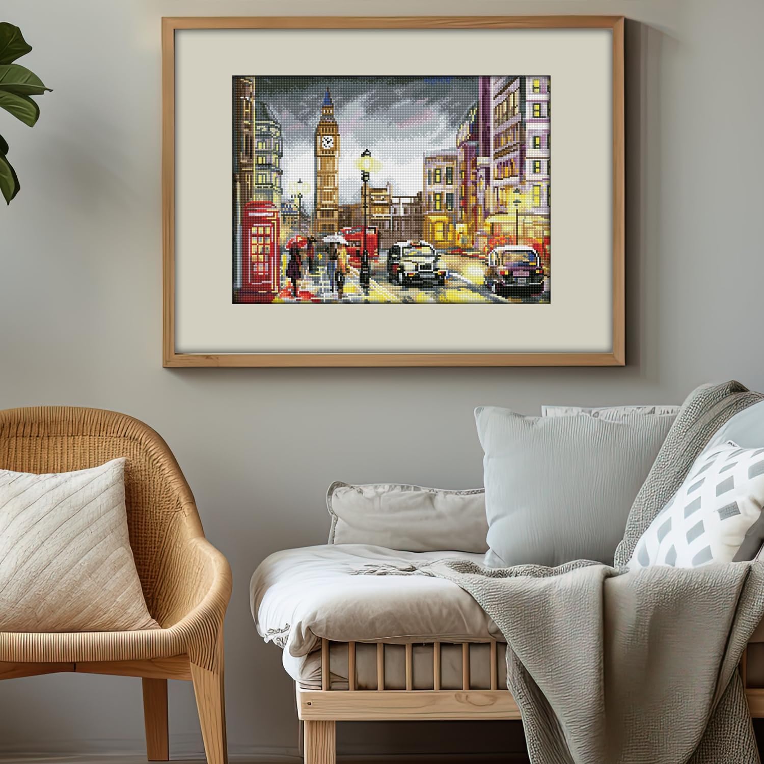 DIAMOND DOTZ London Scene Diamond Painting Kits for Adults - Diamond Art Kits a Relaxing Creative Craft Kit with Dotz Gems 14.6x20.3