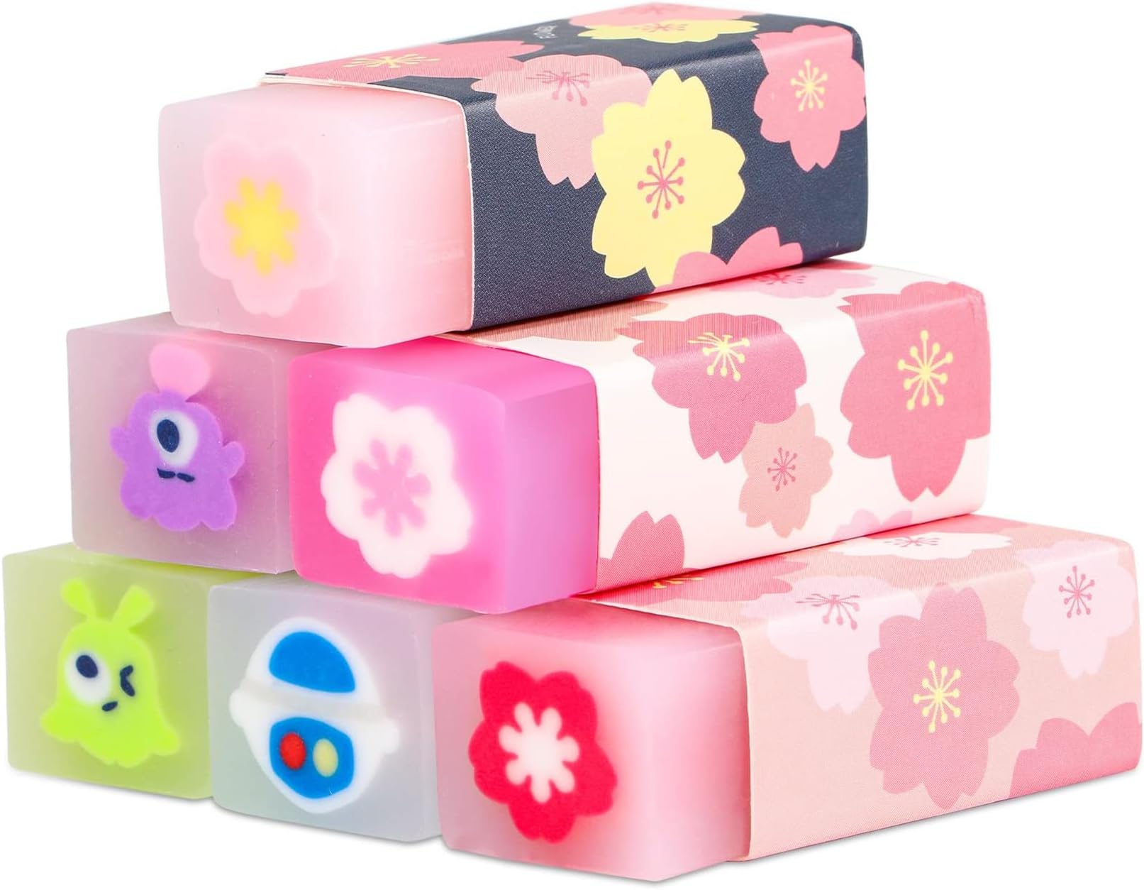 Eraser CuEraser Cute Erasers Plastic Rubber Eraser for School Office Pencils Painting 6PCS