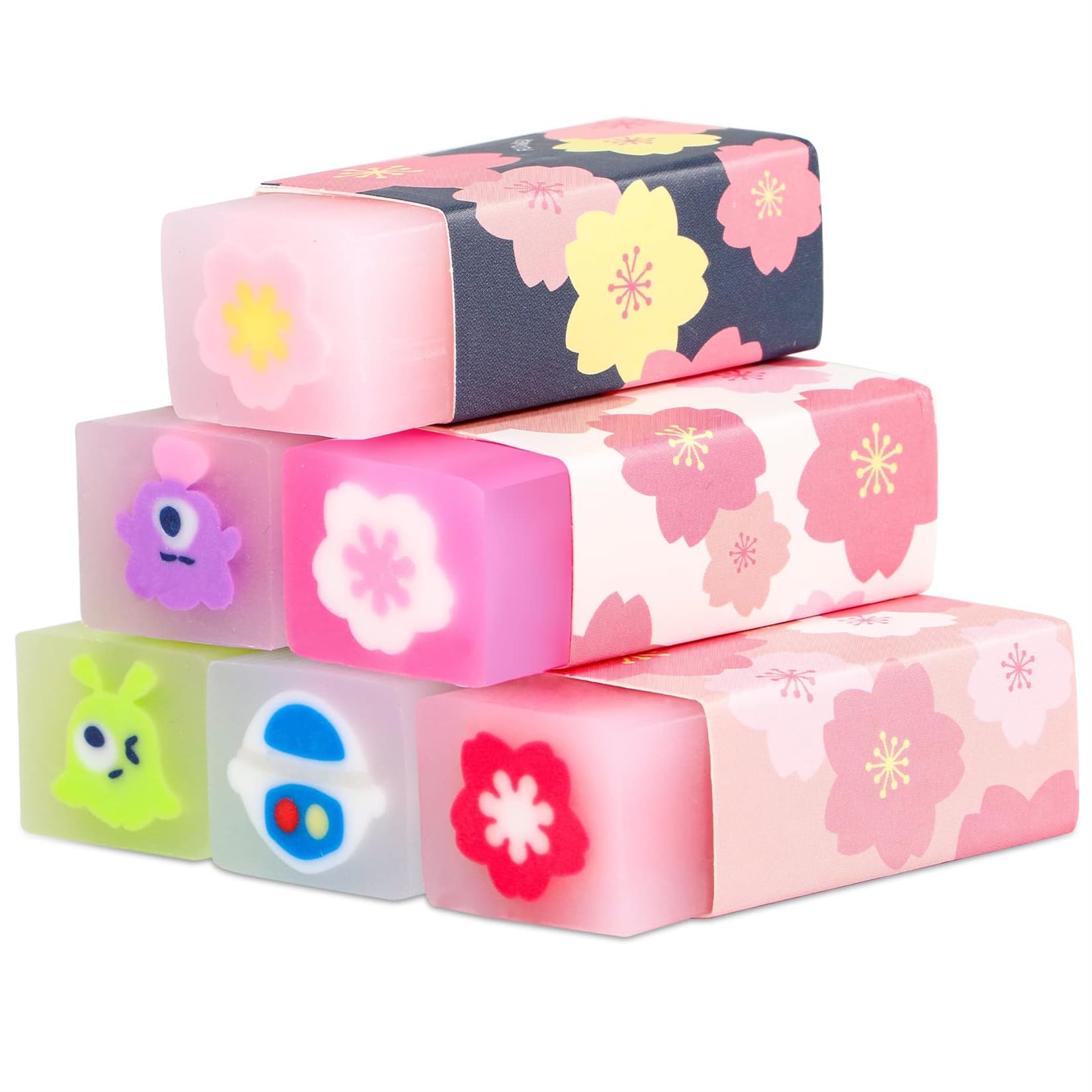 Eraser CuEraser Cute Erasers Plastic Rubber Eraser for School Office Pencils Painting 6PCS