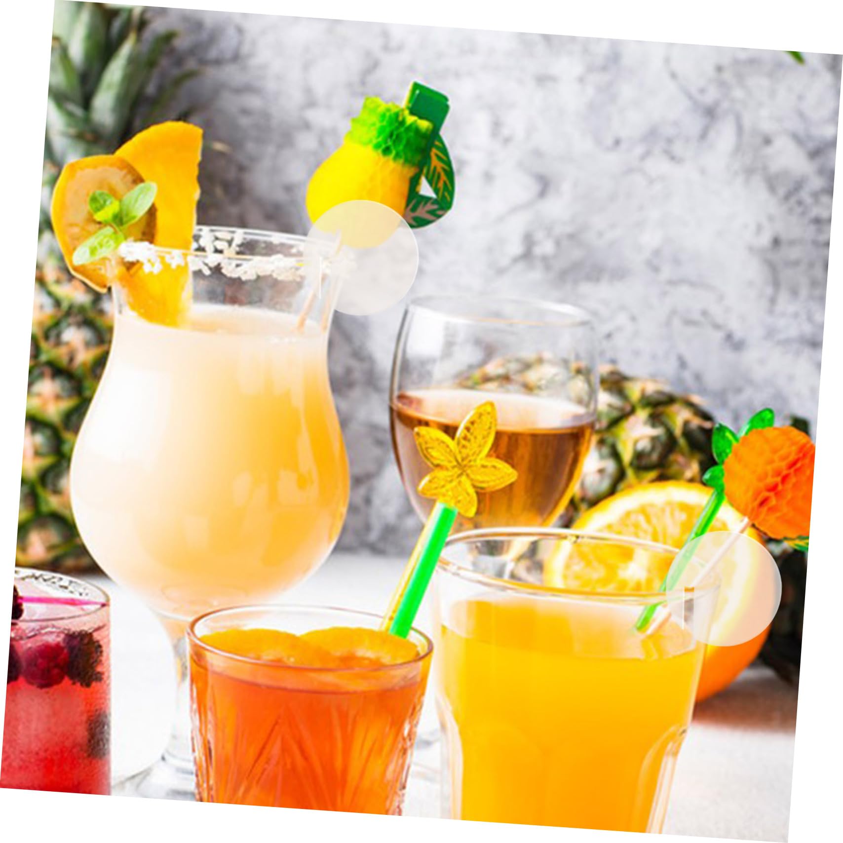 BESTYASH Étiquettes de Boissons Rondes 60 Pièces en Acrylique
