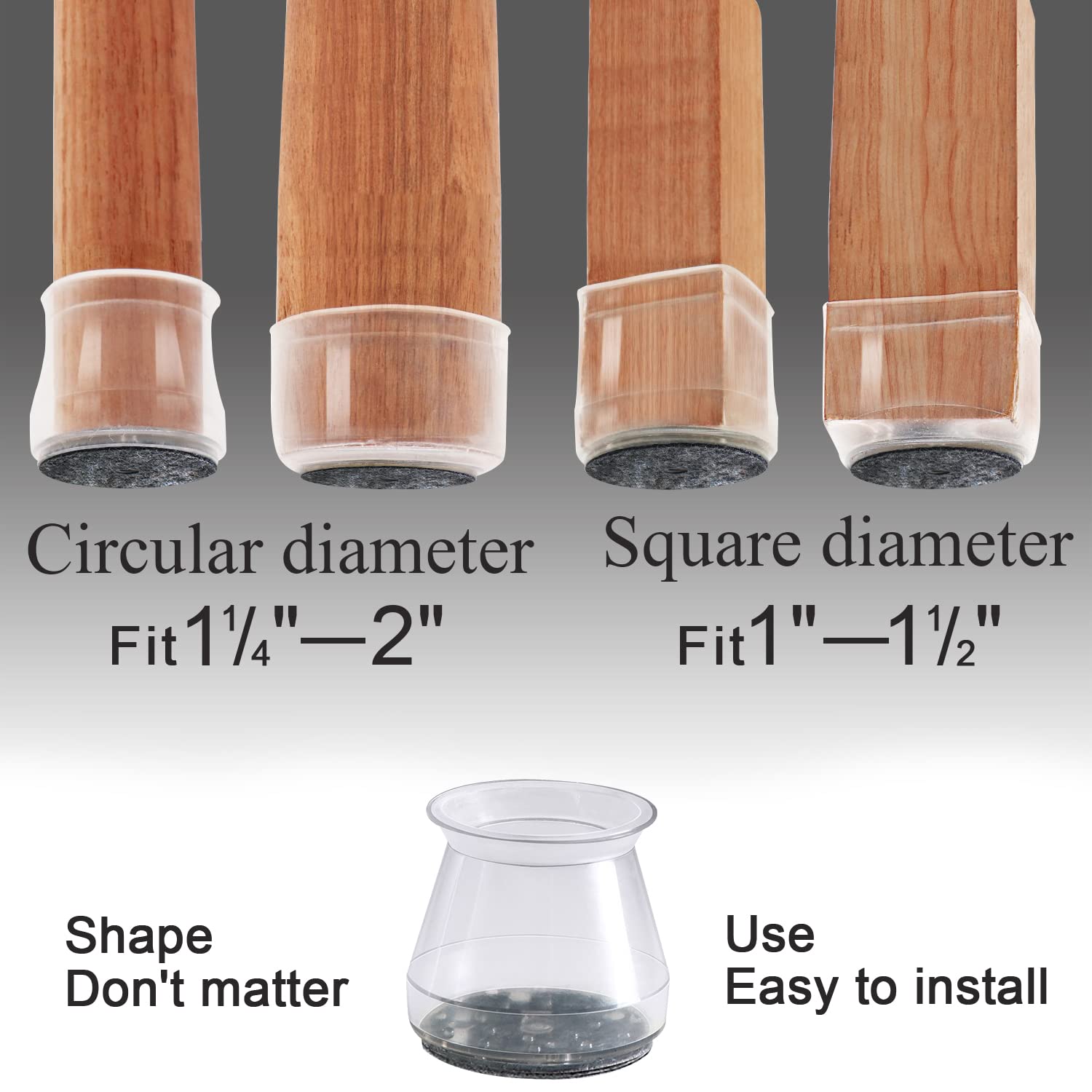 Buy Chair Leg Floor Protectors 20Pcs Silicone Covers to Protect Floors