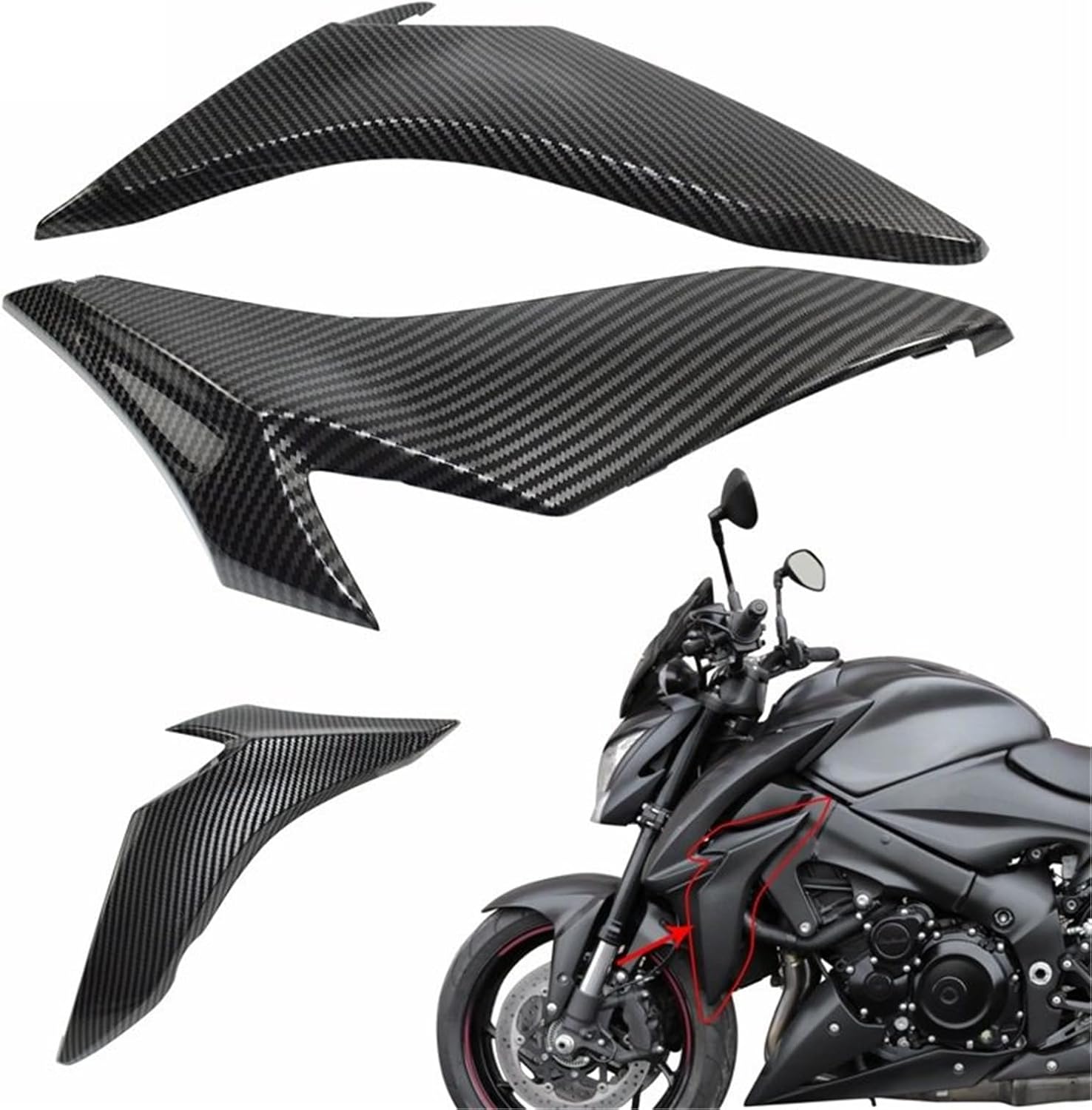 AISEER オートバイフロントフェンダー Kawasaki Ninja 636 ZX-6R 2009