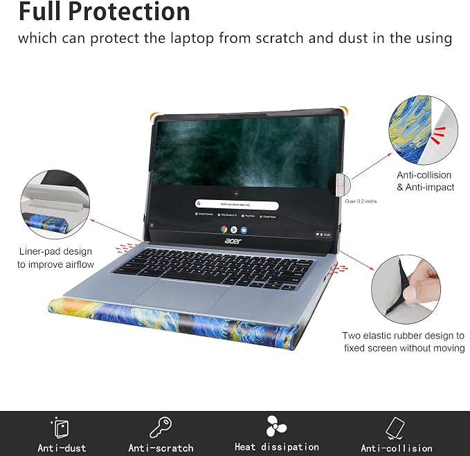 Protective Case Cover for Acer Chromebook 317 CB317-1H CB317-1H-C994 17.3" Laptop miniatura 5