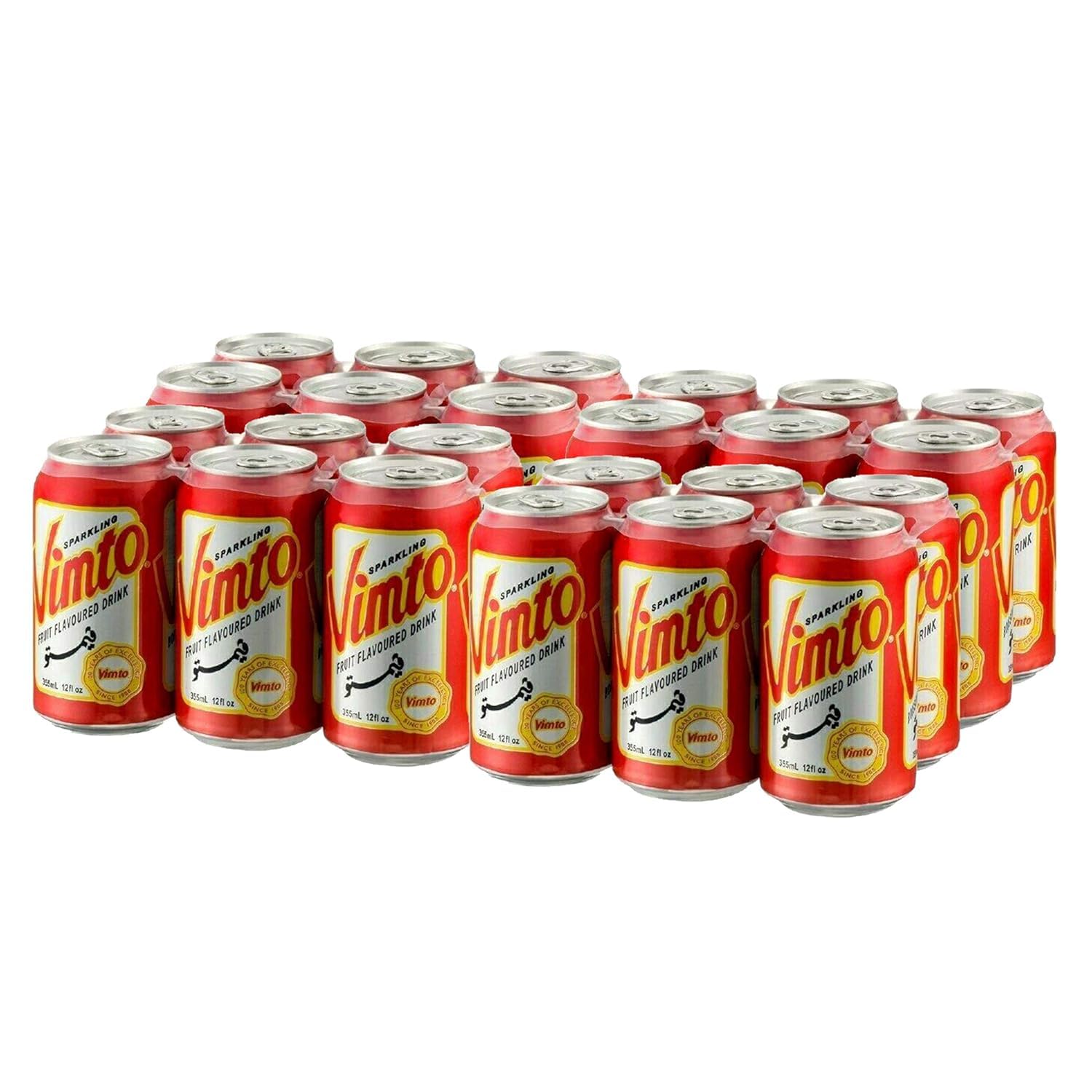 VimtoSparkling Fizzy Fruit Flavored Soda | Original Middle Eastern/UK Red Can | Refreshing | Black Cherry, Raspberry, Black Currant | Original Saudi Formula | Perfect for Ramadan, Iftar, Parties, and Everyday Enjoyment | 12 fl oz (Pack of 24)